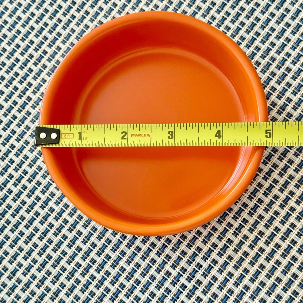 Rae Dunn Halloween HEY BOO Orange Small Pet Bowl BRAND NEW!!